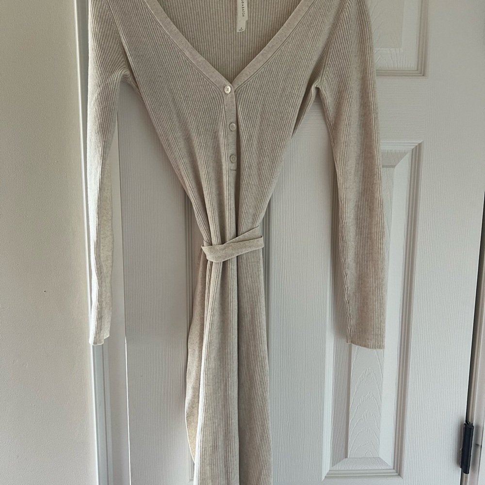 Babaton Ribbed Long Sleeve Dress